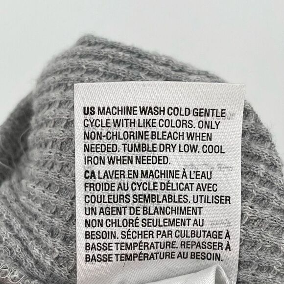 Style & Co Ribbed Knit Jogger Pants Drawstring Women Medium Light Grey Heather - Picture 5 of 5